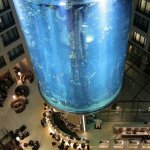 Aquadom – огромный аквариум в холле Radisson Blu Hotel 